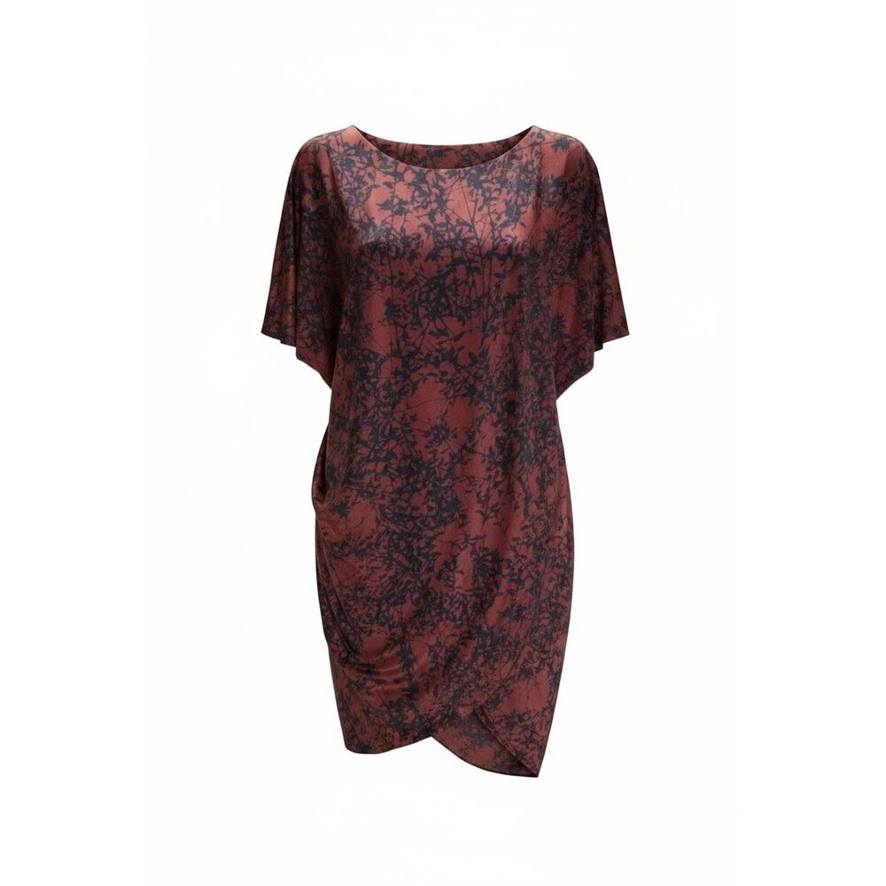 Victoria’s Secret Women Floral Kaftan/Mumu Top Sz.Med Brown/Black Boho Comfort